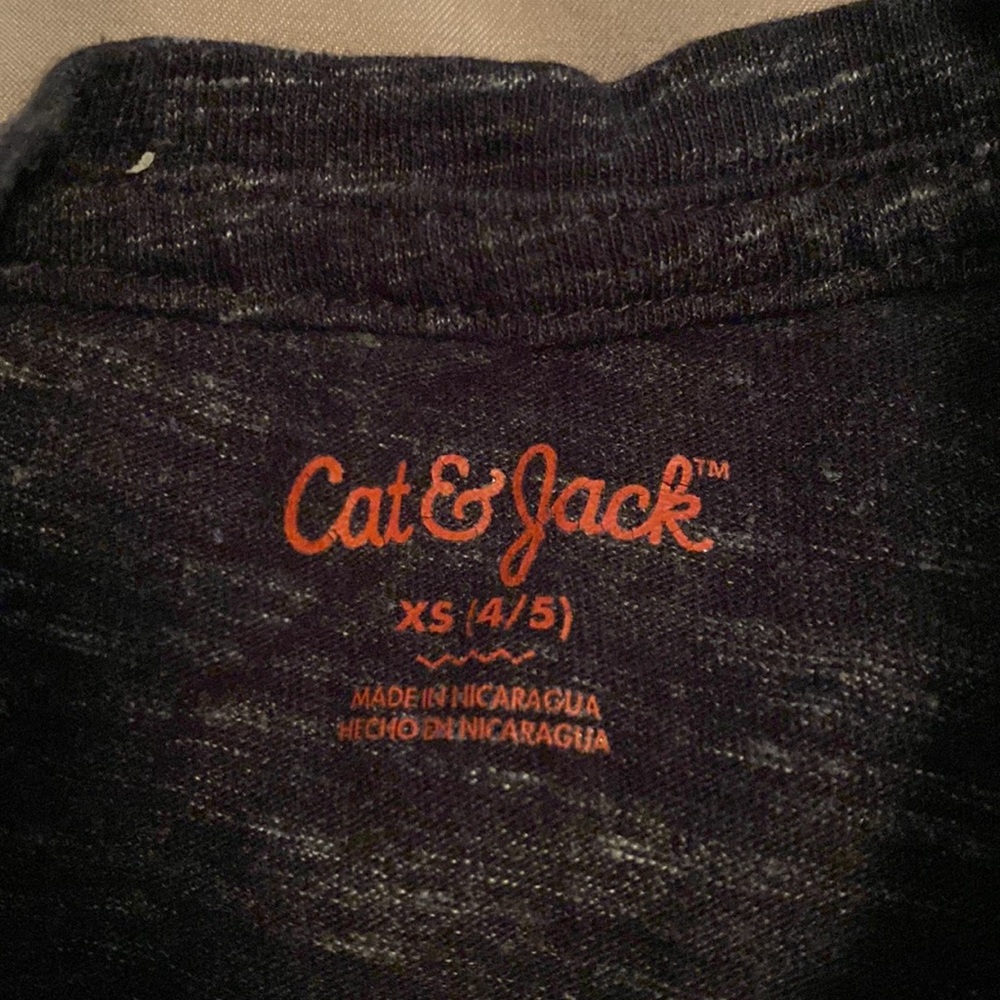Believe in magic cat & Jack XS 4/5 unicorn dark gray heather short sleeve shirt - Picture 2 of 3